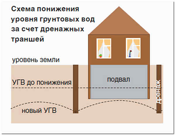 Схема дренажа фундамента